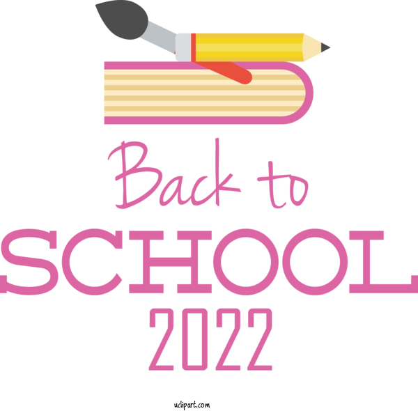 Free Holiday Logo Design Text For Back To School 2022 Clipart Transparent Background