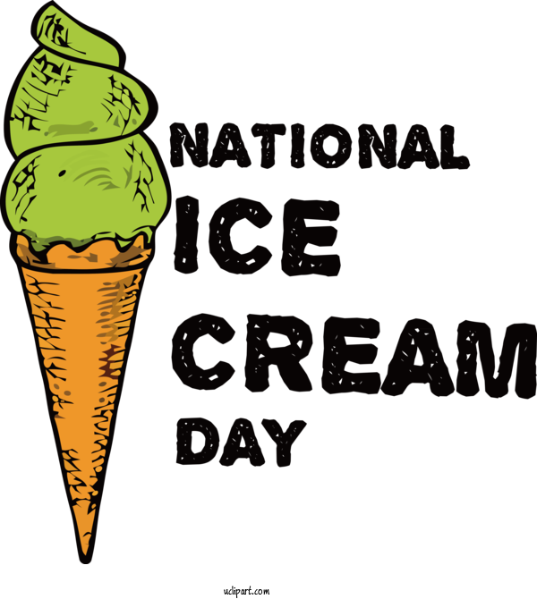 Free Holiday Ice Cream Cone Ice Cream Logo For National Ice Cream Day Clipart Transparent Background