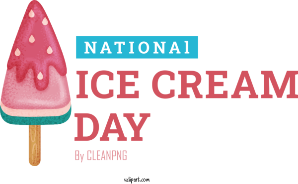Free Holiday Design Font Line For National Ice Cream Day Clipart Transparent Background