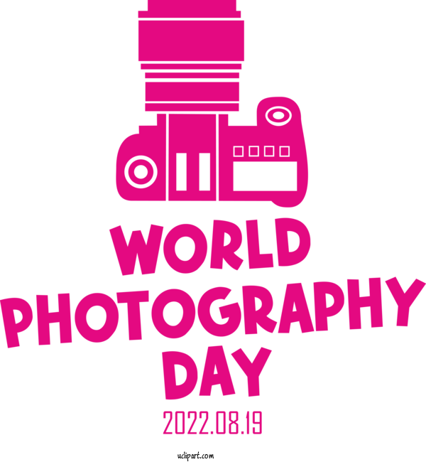 Free Holiday Logo Design Violet For World Photography Day Clipart Transparent Background