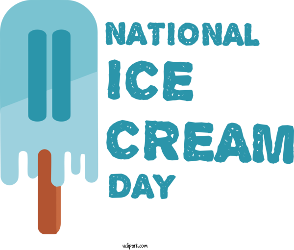 Free Holiday Design  Logo For National Ice Cream Day Clipart Transparent Background