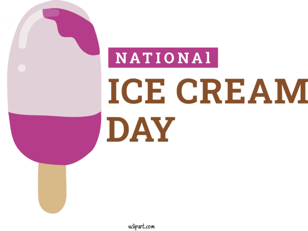 Free Holiday Logo Violet Design For National Ice Cream Day Clipart Transparent Background