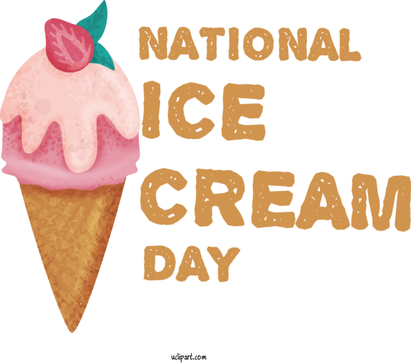 Free Holiday Ice Cream Ice Cream Cone Battered Ice Cream For National Ice Cream Day Clipart Transparent Background