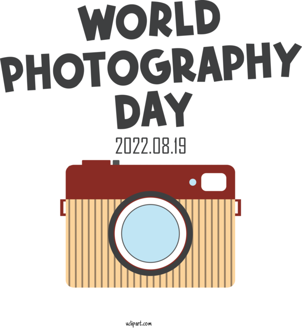 Free Holiday Logo Cartoon Design For World Photography Day Clipart Transparent Background