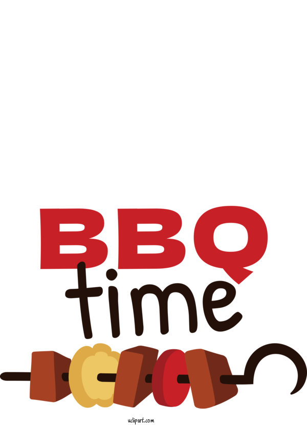 Free Summer Design Logo Cartoon For BBQ Time Clipart Transparent Background
