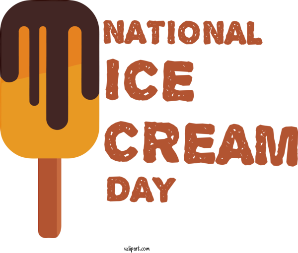 Free Holiday Logo Design Line For National Ice Cream Day Clipart Transparent Background