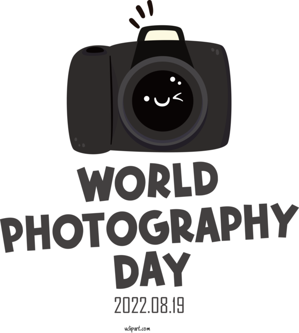 Free Holiday Logo Font Design For World Photography Day Clipart Transparent Background