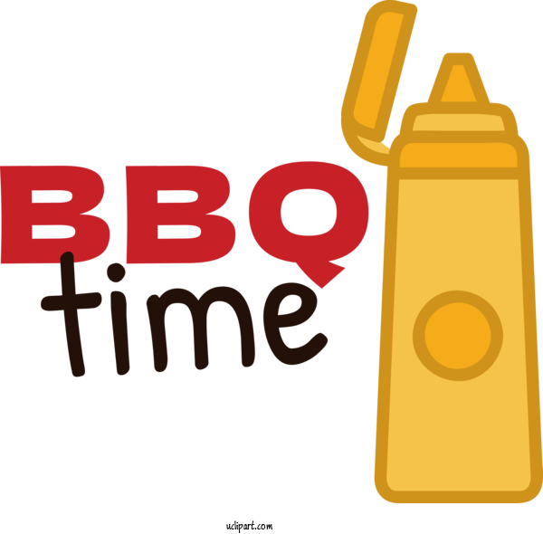 Free Summer Logo Yellow Design For BBQ Time Clipart Transparent Background