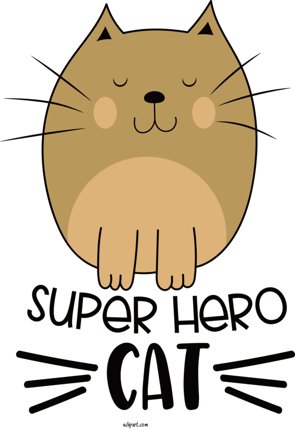 Free Holiday Cat Cat Like Snout For Cat Day Clipart Transparent Background