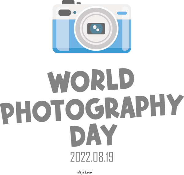 Free Holiday Logo Font Multimedia For World Photography Day Clipart Transparent Background