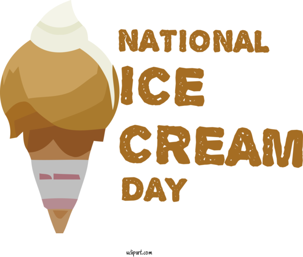 Free Holiday Ice Cream Cone Ice Cream Logo For National Ice Cream Day Clipart Transparent Background