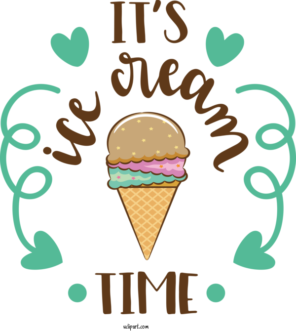 Free Holiday Ice Cream Cone Ice Cream Cone For Ice Cream Time Clipart Transparent Background