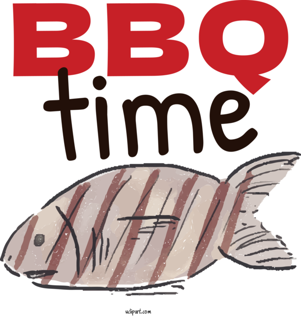 Free Summer Design Logo Cartoon For BBQ Time Clipart Transparent Background