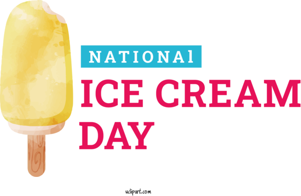 Free Holiday Hotell Frøya Design Yellow For National Ice Cream Day Clipart Transparent Background