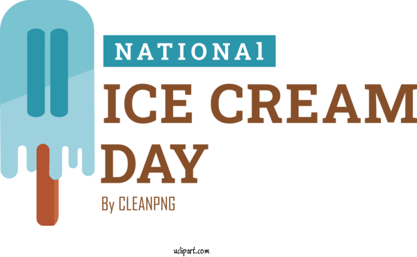 Free Holiday Logo Font Design For National Ice Cream Day Clipart Transparent Background