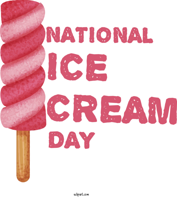 Free Holiday Confectionery Confectionery Font For National Ice Cream Day Clipart Transparent Background