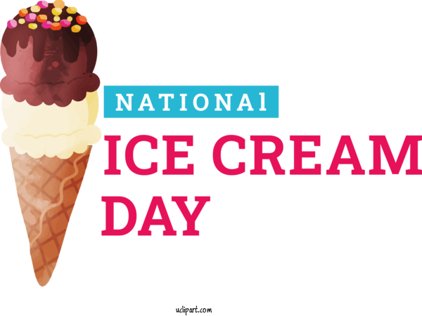Free Holiday Ice Cream Cone Battered Ice Cream Ice Cream For National Ice Cream Day Clipart Transparent Background