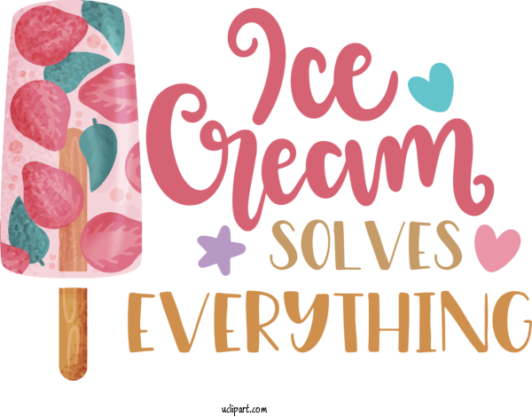 Free Food Font Petal For Ice Cream Clipart Transparent Background