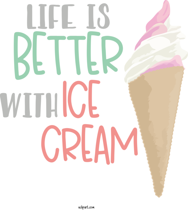 Free Food Ice Cream Cone Ice Cream Font For Ice Cream Clipart Transparent Background