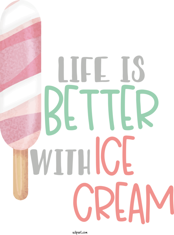 Free Food Design Font For Ice Cream Clipart Transparent Background