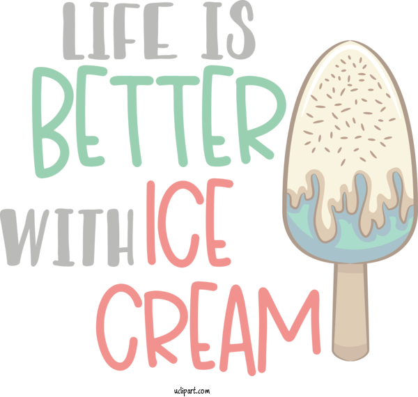 Free Food Human Design Font For Better Ice Cream Clipart Transparent Background