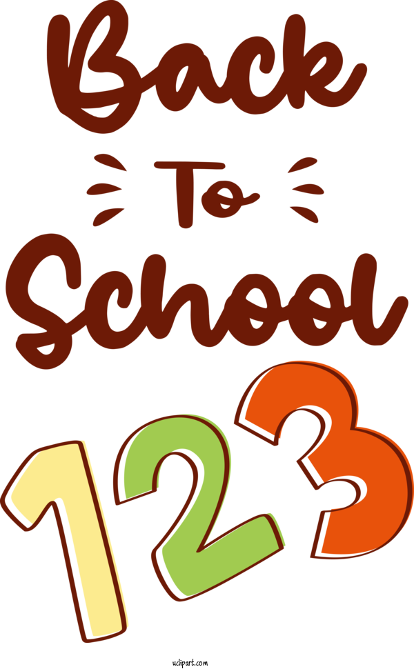 Free Holiday Logo Number Design For Back To School Clipart Transparent Background