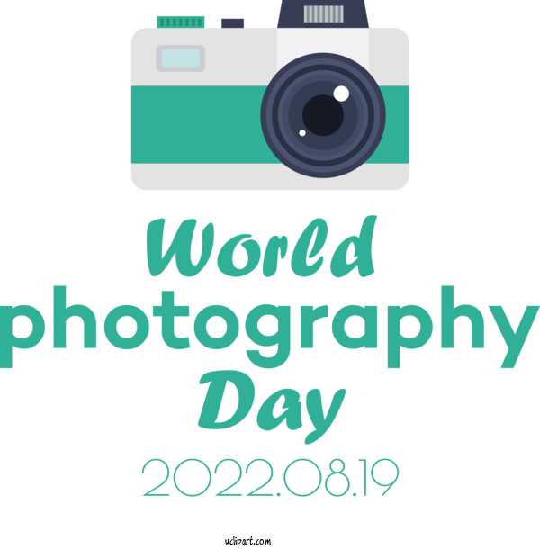 Free Holiday Logo Font Design For World Photography Day Clipart Transparent Background