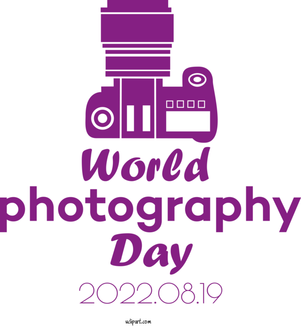 Free Holiday Logo Violet Line For World Photography Day Clipart Transparent Background
