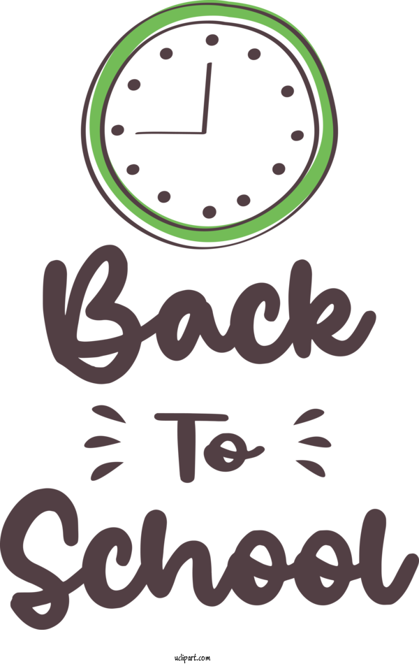 Free Holiday Clock Logo Number For Back To School Clipart Transparent Background