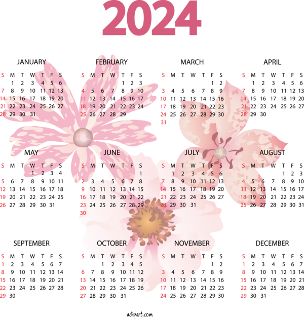 Free 2024 Calendar Flower RSA Conference Petal For 2024 Yearly Calendar Clipart Transparent Background