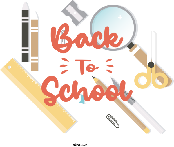 Free Holiday Design Font Line For Back To School Clipart Transparent Background