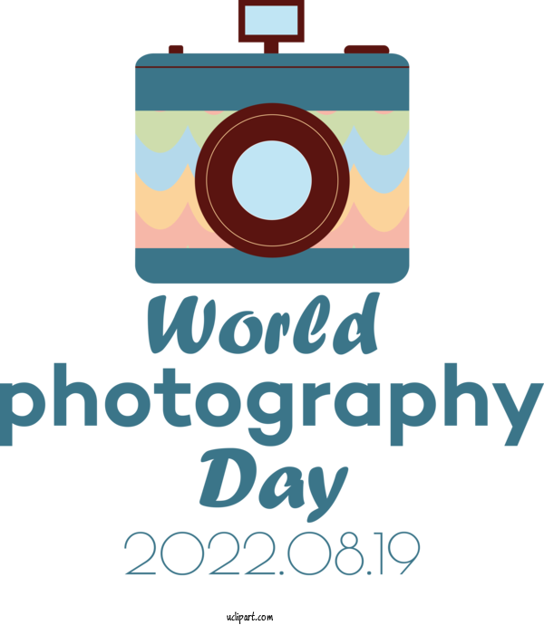 Free Holiday Design Logo For World Photography Day Clipart Transparent Background
