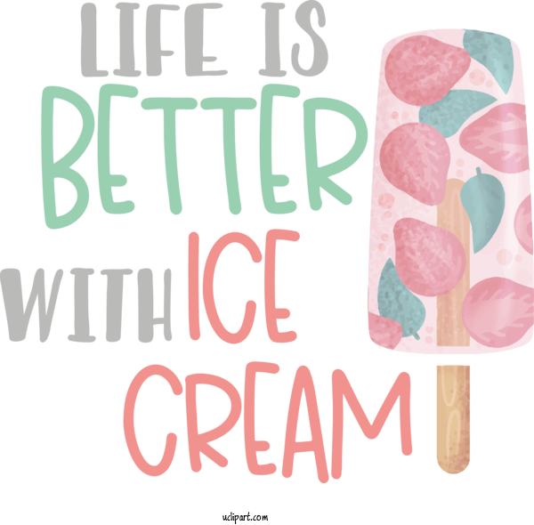 Free Food Font For Better Ice Cream Clipart Transparent Background