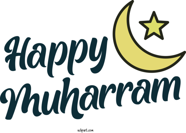 Free Holiday Logo Yellow Line For Muharram Clipart Transparent Background