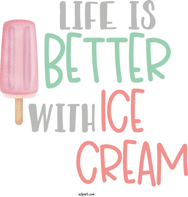 Free Food Design Line Font For Better Ice Cream Clipart Transparent Background