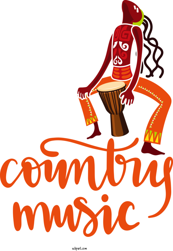 Free Holiday Human Cartoon Text For Country Music Clipart Transparent Background