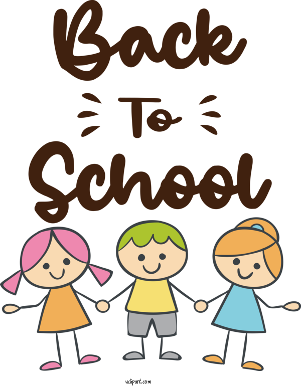 Free Holiday Human Cartoon Happiness For Back To School Clipart Transparent Background