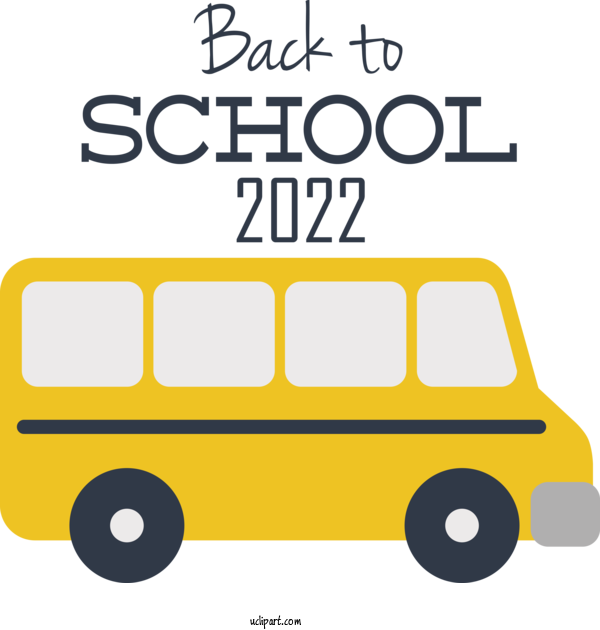 Free School Transport Line Yellow For Back To School Clipart Transparent Background