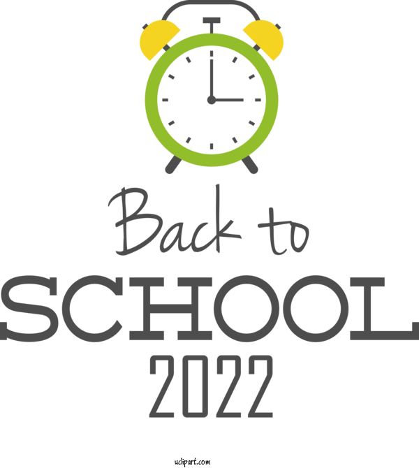 Free School Clock Logo Design For Back To School Clipart Transparent Background
