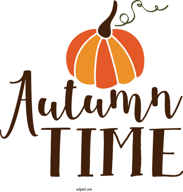 Free Nature Pumpkin Design Logo For Autumn Clipart Transparent Background