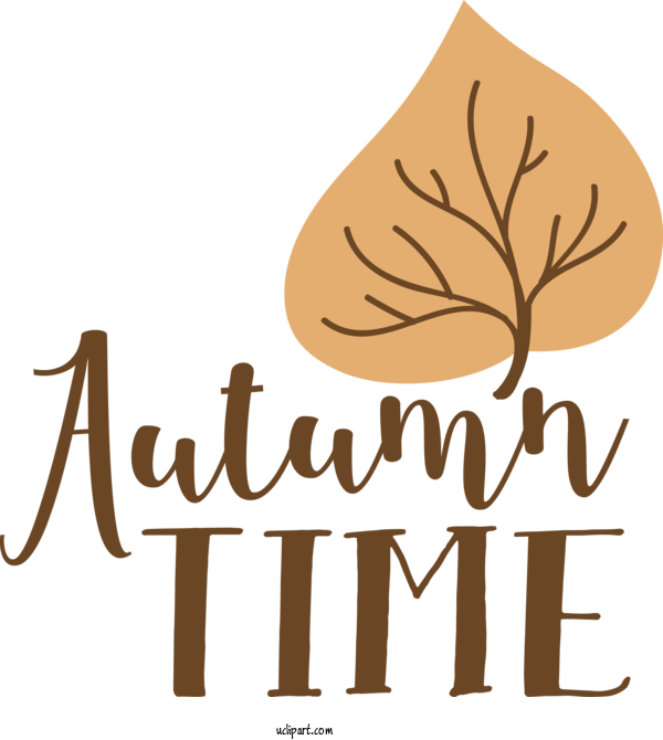 Free Nature Logo Calligraphy Commodity For Autumn Clipart Transparent Background