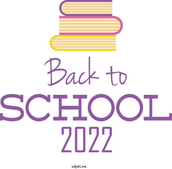 Free School Logo Line Violet For Back To School Clipart Transparent Background