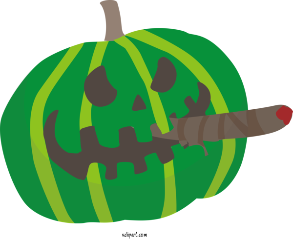 Free Holidays Squash Leaf Cartoon For Halloween Clipart Transparent Background