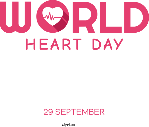 Free Holidays Logo Font Water For World Heart Day Clipart Transparent Background