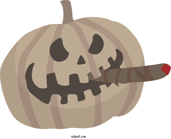 Free Holidays Pumpkin Squash Cartoon For Halloween Clipart Transparent Background