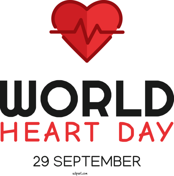 Free Holidays Logo Line Heart For World Heart Day Clipart Transparent Background