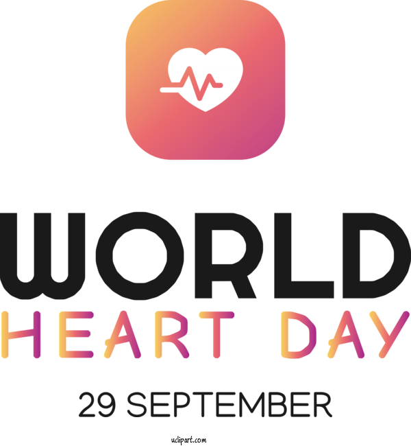 Free Holidays Logo Design Line For World Heart Day Clipart Transparent Background