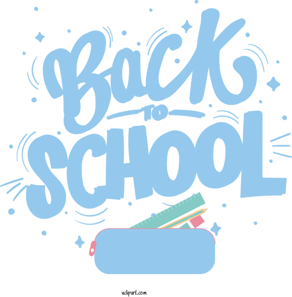 Free School Design Logo Number For Back To School Clipart Transparent Background