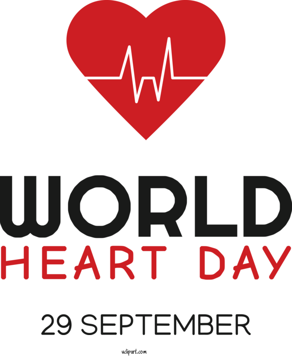 Free Holidays Logo Line Heart For World Heart Day Clipart Transparent Background