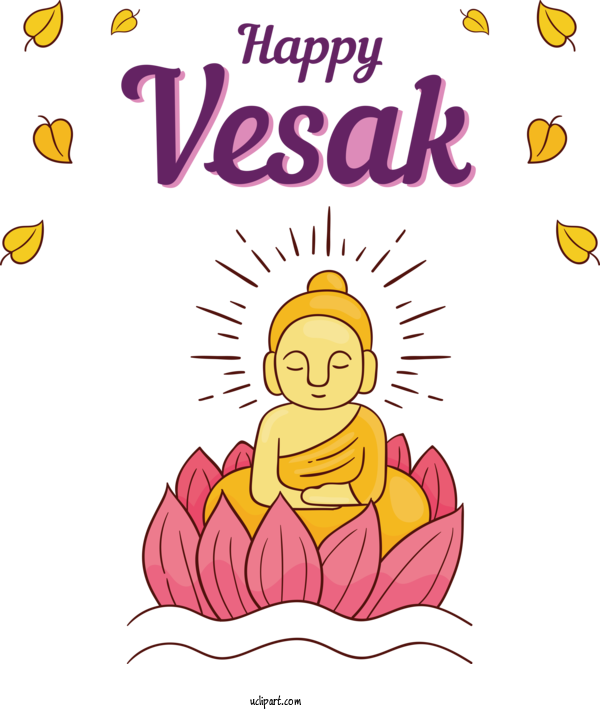 Free Holidays Vesak Happiness Buddha's Birthday For Vesak Clipart Transparent Background